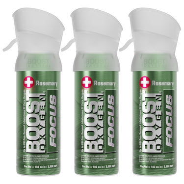 Boost Oxygen Supplemental Oxygen Focus Rosemary Pocket-size 3 Liter Canister 3 Pack