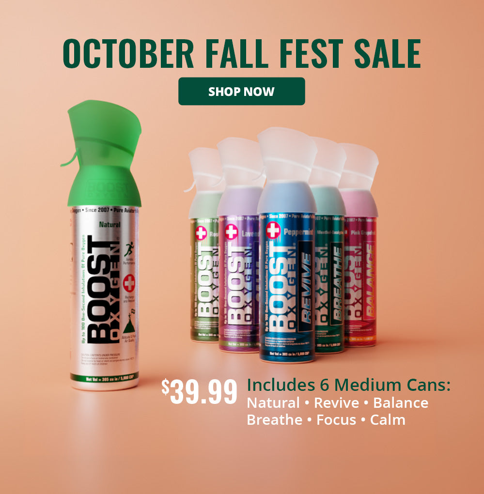 Showing the products for the October Fall Fest Sale sale. $39.99 and includes the following medium cans: Natural, Revive, Balance, Breathe, Focus and Calm. Shop Now