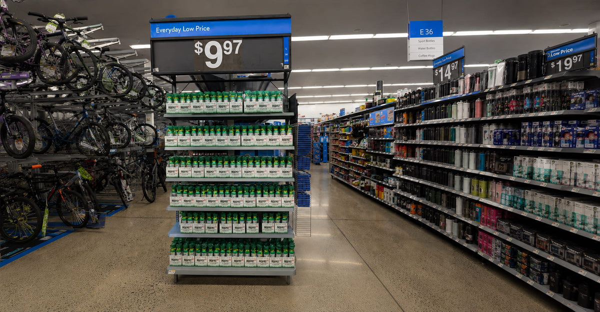 Boost Oxygen on a retail store endcap.
